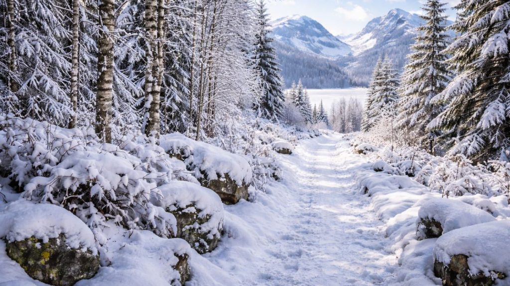 en vandrerute klar til vintervandring
