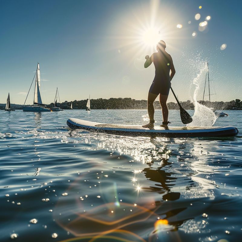 paddleboarding i godt vejr
